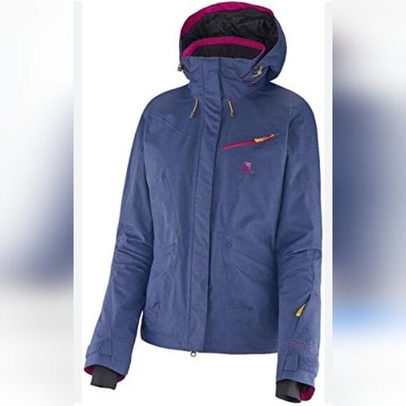 Salomon Women's AdvanceSkin Dry Insulated Hooded Snowboard Ski Parka Coat XS - Picture 1 of 12